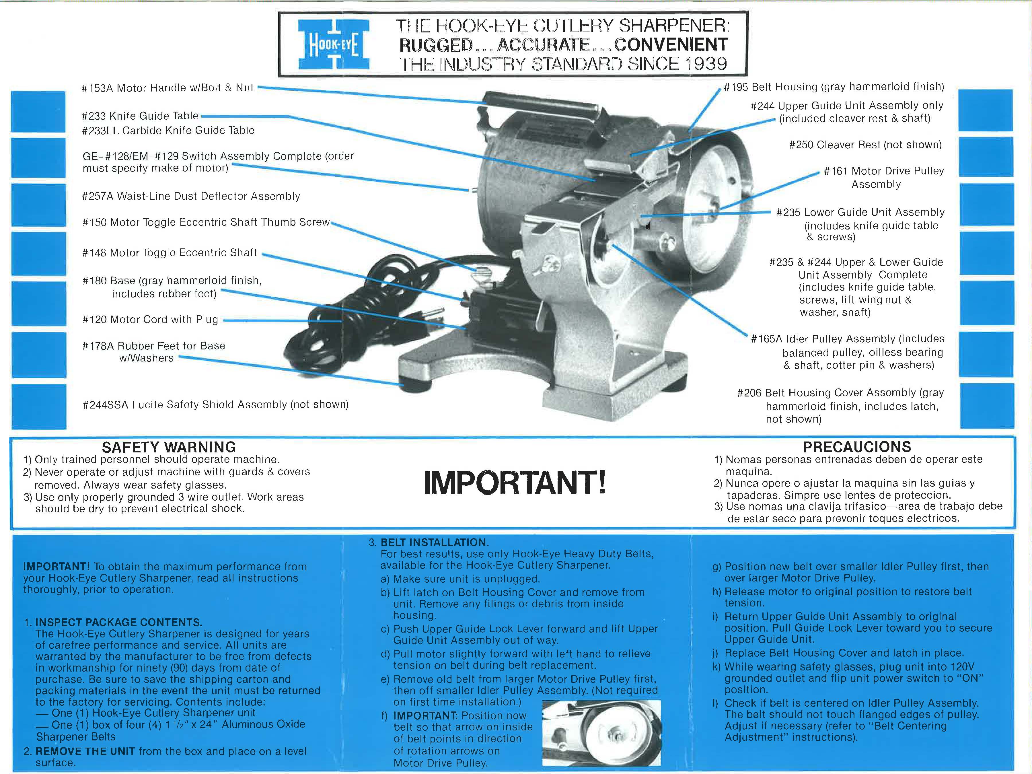 Hook-Eye Cutlery Grinder Sharpener