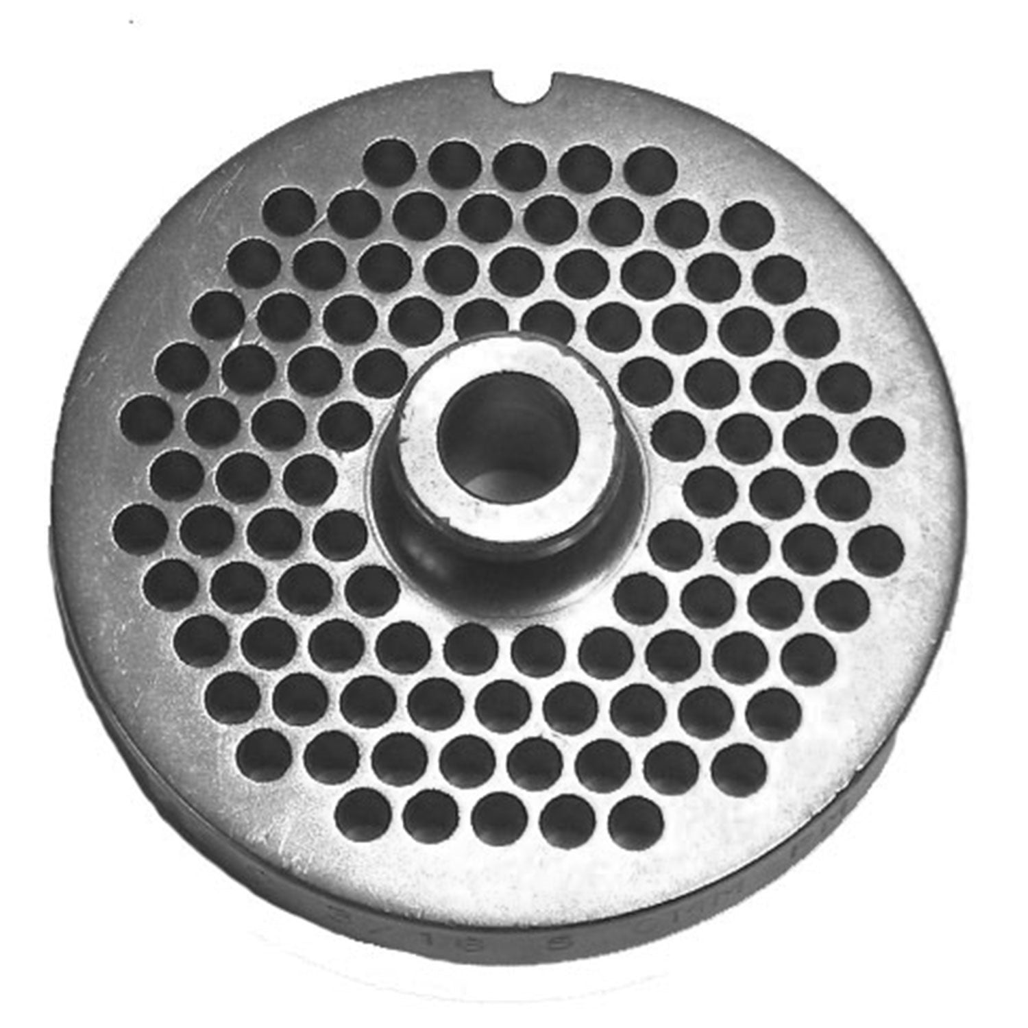 Size 22 PM Hubbed Meat Grinder Plate, 3/16" (5,0mm) Holes