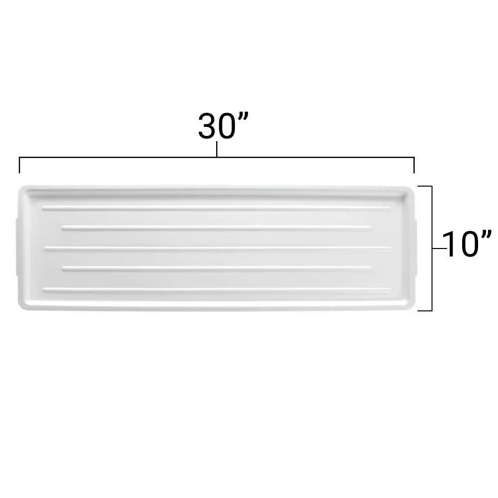 Plastic Platter - 10" x 30" x 3/4" - Pack of 12